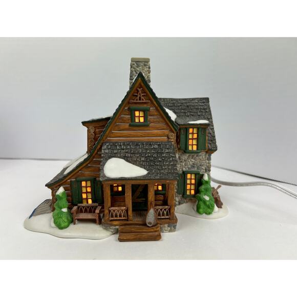 Department 56 New England Village Mountain View Cabin Lighted Building - Picture 2 of 9